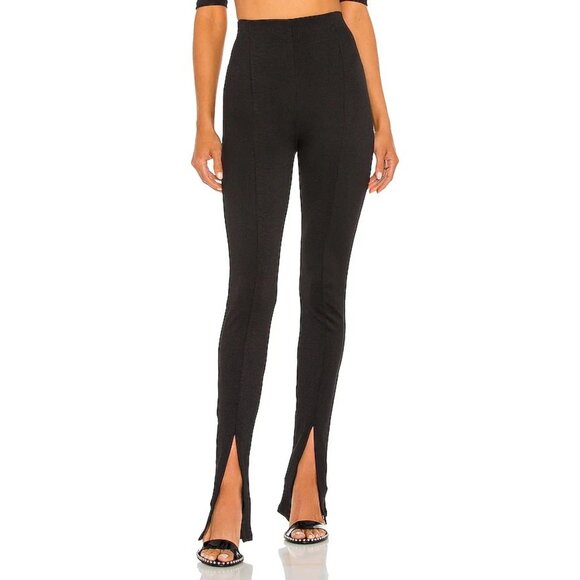 Amanda Uprichard Malta Pants in Black Rib,All Products : American Fashion Style Bags On Sale